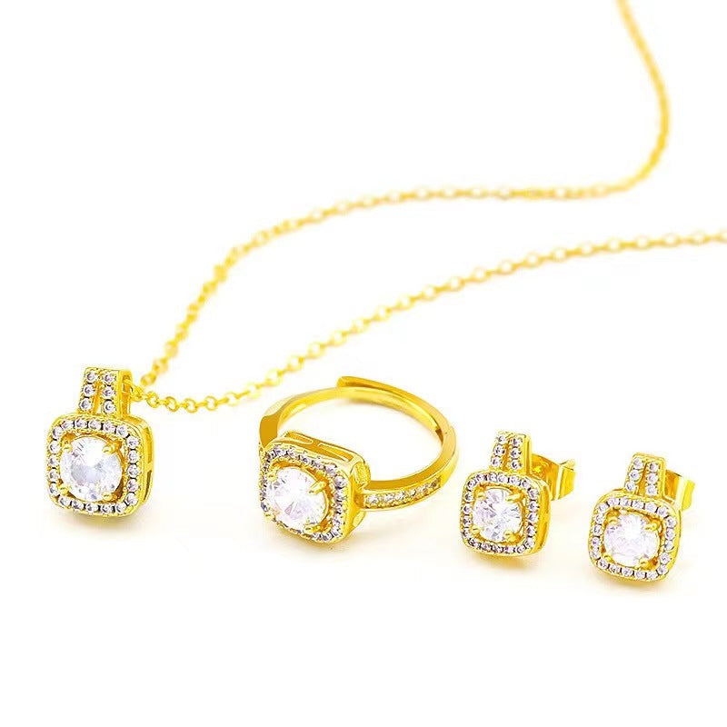 Fashion Jewelry Set Zircon Gem Pendant