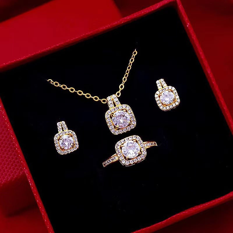 Fashion Jewelry Set Zircon Gem Pendant