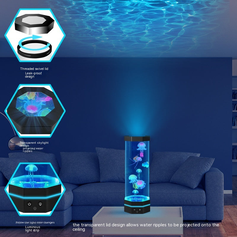 Jellyfish Lava Lamp Projector Lamp Decor